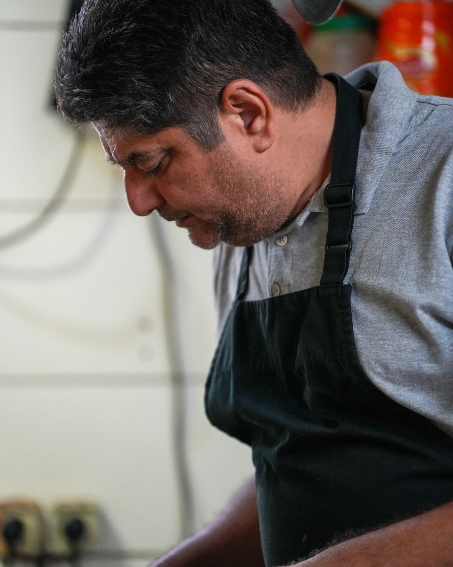 Chef Ghai Satnam at work in his kitchen